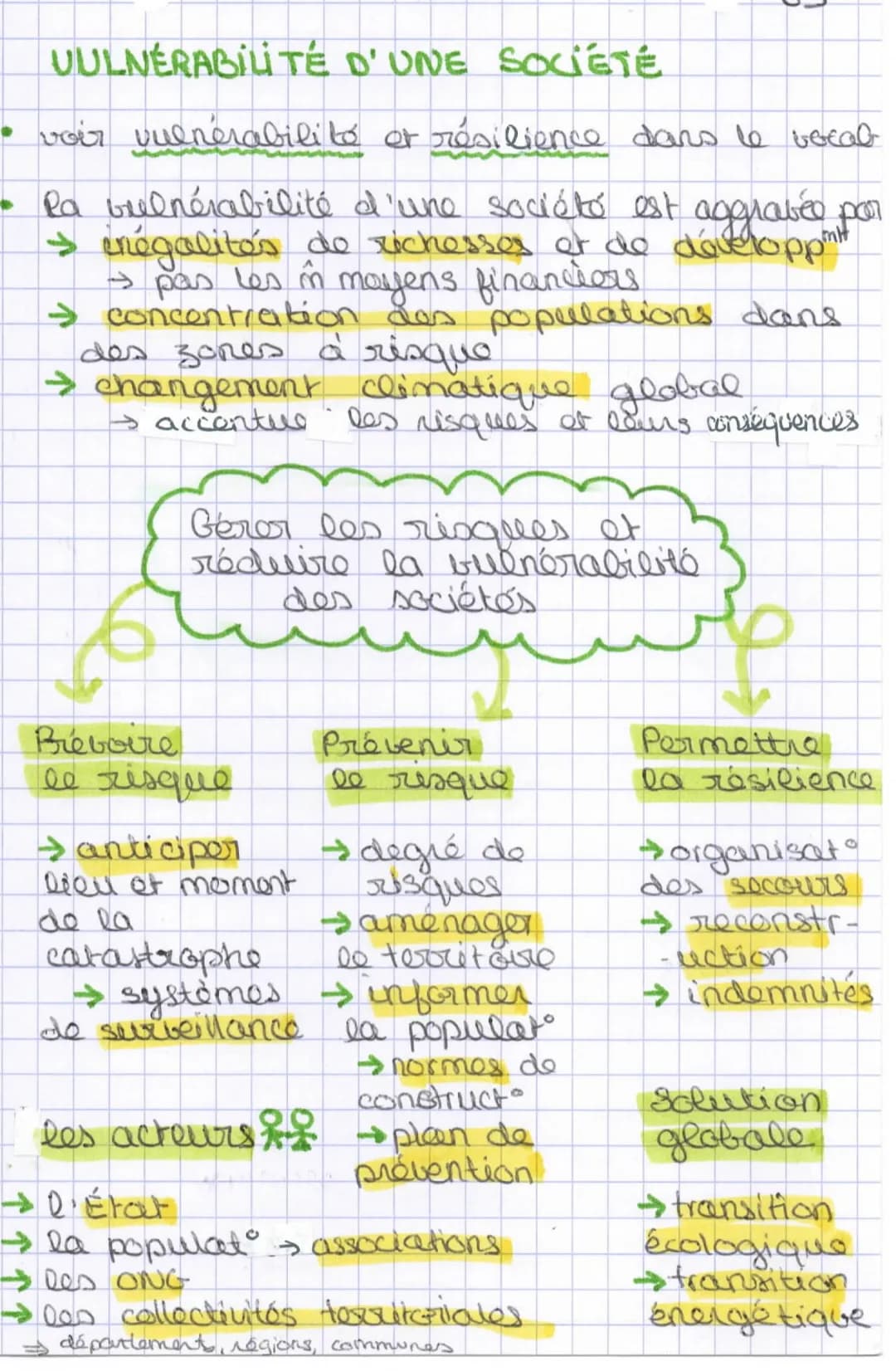 geographie
Sociétés et environnements.
des équilibres fragiles
vocabulaire
• SOCIÉTÉ: ensemble d'individus ayant
une organisation spécifique