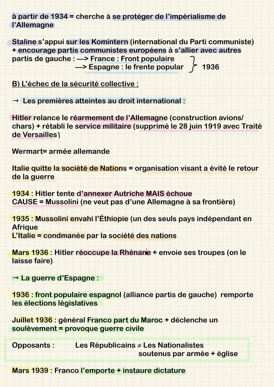 Chapitre 2 Les régimes totalitaires
1ère Guerre mondiale + crise de 1929 = favorisent nouveaux régimes
politiques :
Intro
:
- fascisme en It