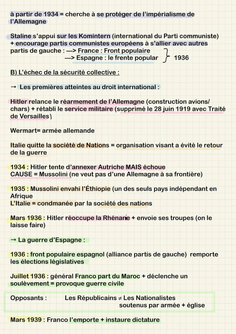 Chapitre 2 Les régimes totalitaires
1ère Guerre mondiale + crise de 1929 = favorisent nouveaux régimes
politiques :
Intro
:
- fascisme en It