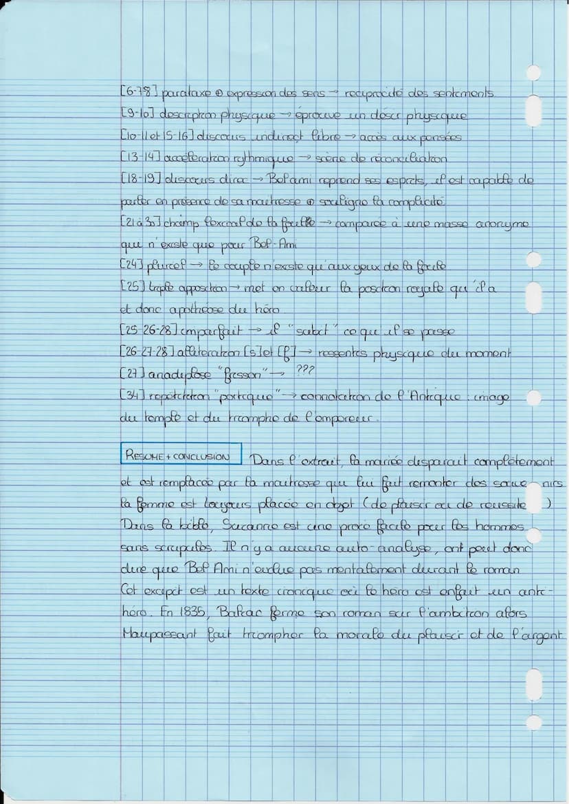 Le roman
Bel Ami, Guy de Maupassant
Texte 2
2
1 Lorsque l'office fut terminé, il se redressa, et donnant le bras à sa femme, il
passa dans l