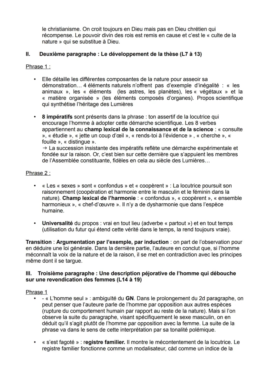 OBJET D'ÉTUDE: LA LITTÉRATURE D'IDÉES DU XVIE AU XVIIIE SIÈCLE
Ol: Déclaration des droits de la femme et de la citoyenne, Olympe de Gouges, 
