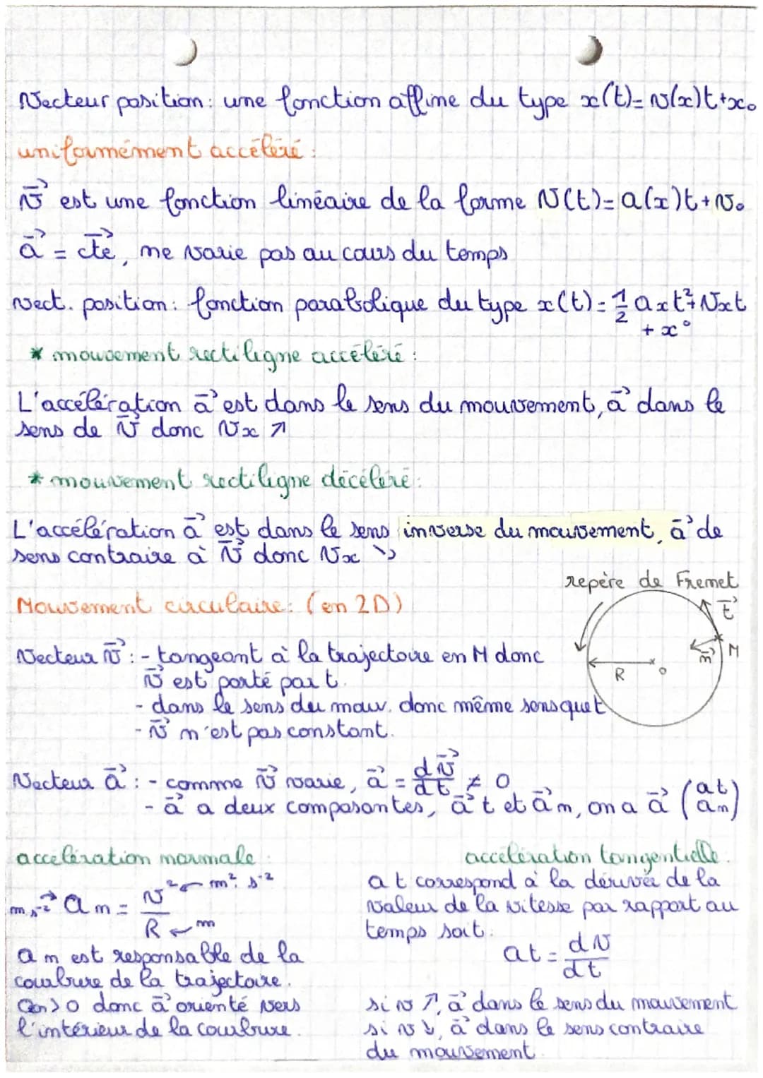 
<h2 id="vecteurposition">Vecteur position</h2>
<p>Dans l'espace en deux dimensions (2D) où z = 0, un point M peut être repéré à l'aide du v