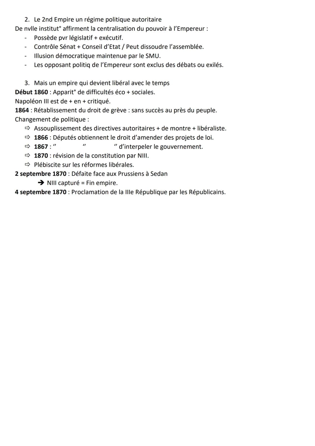 FICHE DE REVISION - HISTOIRE : CHAPITRE III - La difficile entrée dans l'âge démocratique. La lle
République et le 2nd Empire (1848-1870).
|
