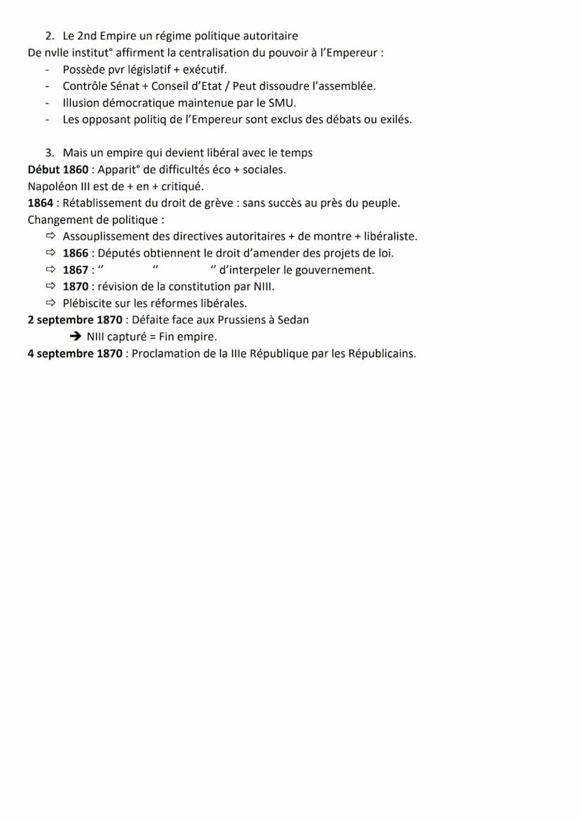 FICHE DE REVISION - HISTOIRE : CHAPITRE III - La difficile entrée dans l'âge démocratique. La lle
République et le 2nd Empire (1848-1870).
|