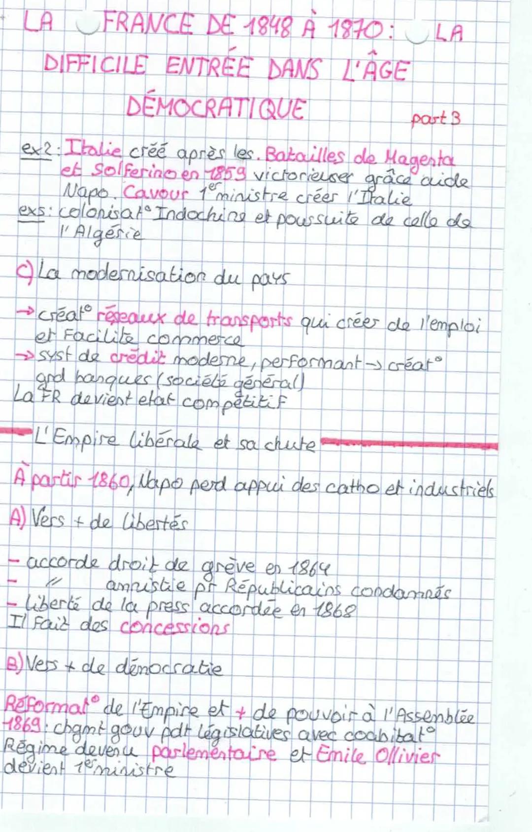 # LAFRANCE DE 1848 À 1870: LA

# DIFFICILE ENTRÉE DANS L'AGE pourt 1

## DEMOCRATIQUE

- 1848-1875: Pisr constitut en FR prtrouver un
regime