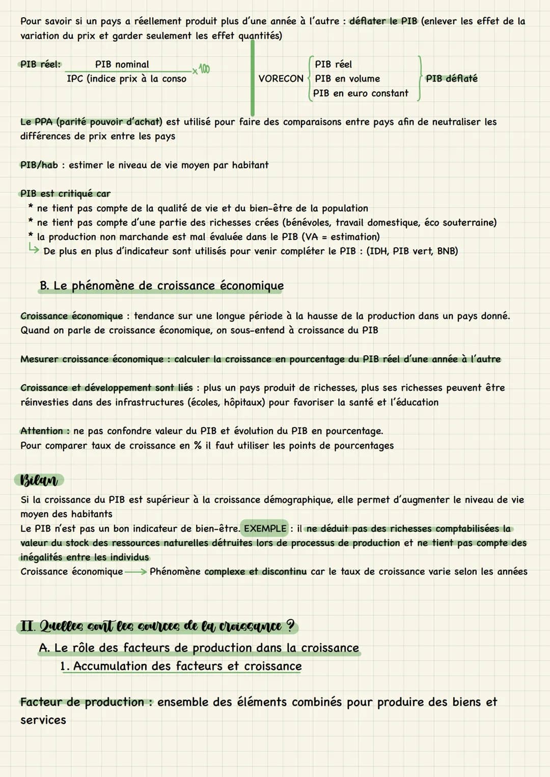 I. Définir et mesurer la croissance économique
A. Qu'est ce que la production ?
1. La production au sens économique
Chapitre 1
La production