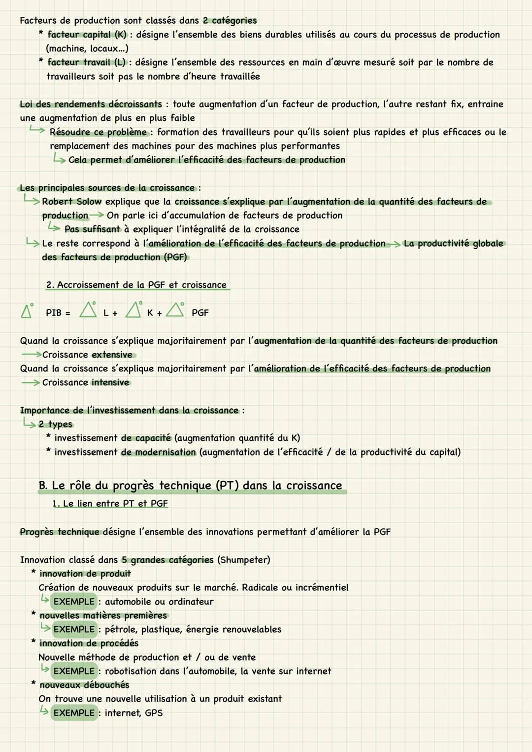 I. Définir et mesurer la croissance économique
A. Qu'est ce que la production ?
1. La production au sens économique
Chapitre 1
La production