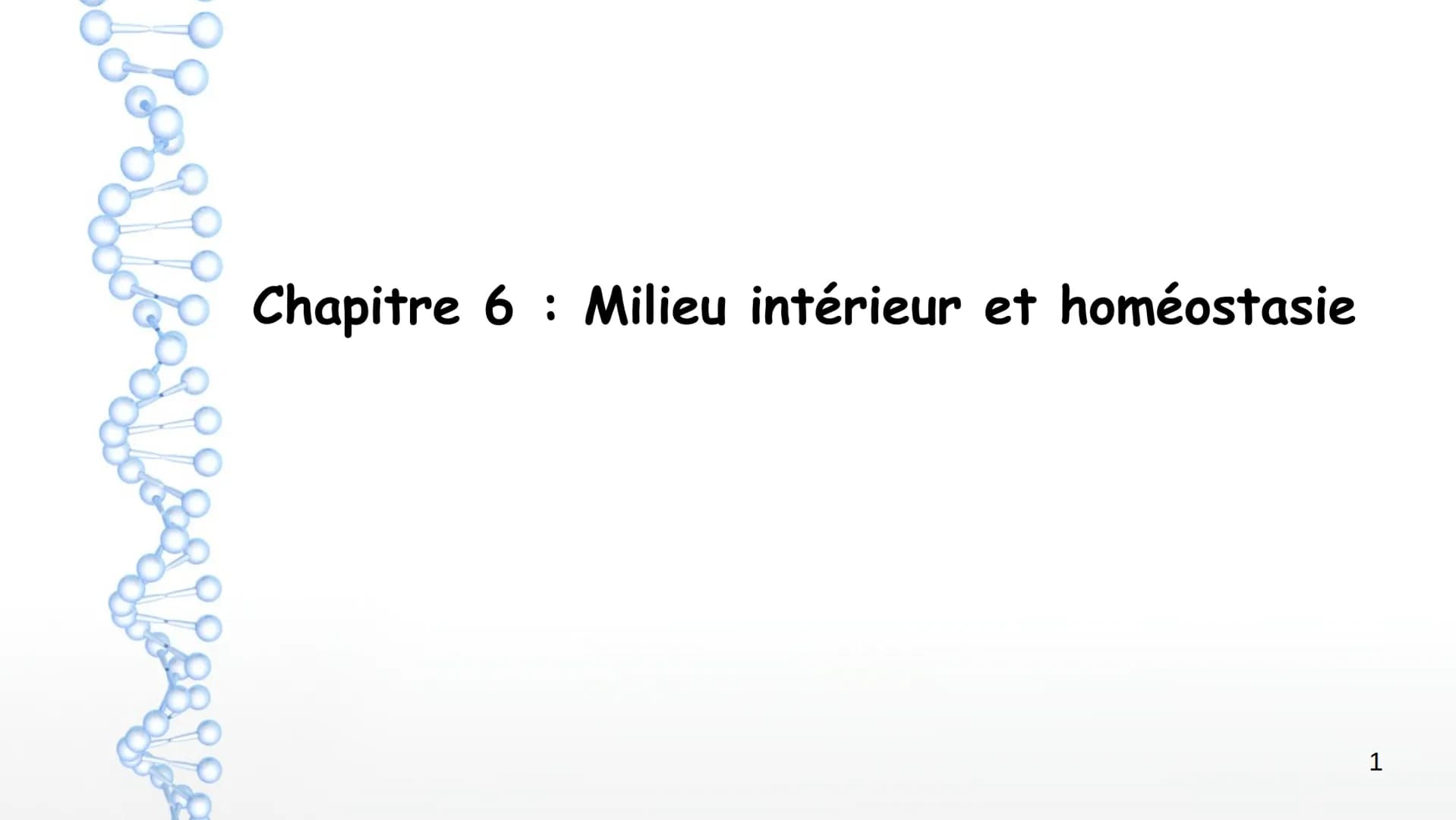 Chapitre 6 Milieu intérieur et homéostasie
:
1 Chapitre 6 Milieu intérieur et homéostasie
I. Milieu intérieur et compartimentation
1. Les co