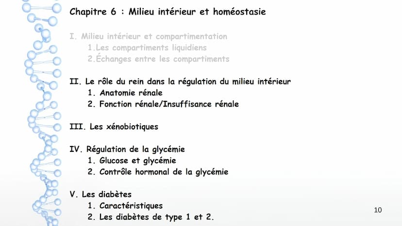 Chapitre 6 Milieu intérieur et homéostasie
:
1 Chapitre 6 Milieu intérieur et homéostasie
I. Milieu intérieur et compartimentation
1. Les co