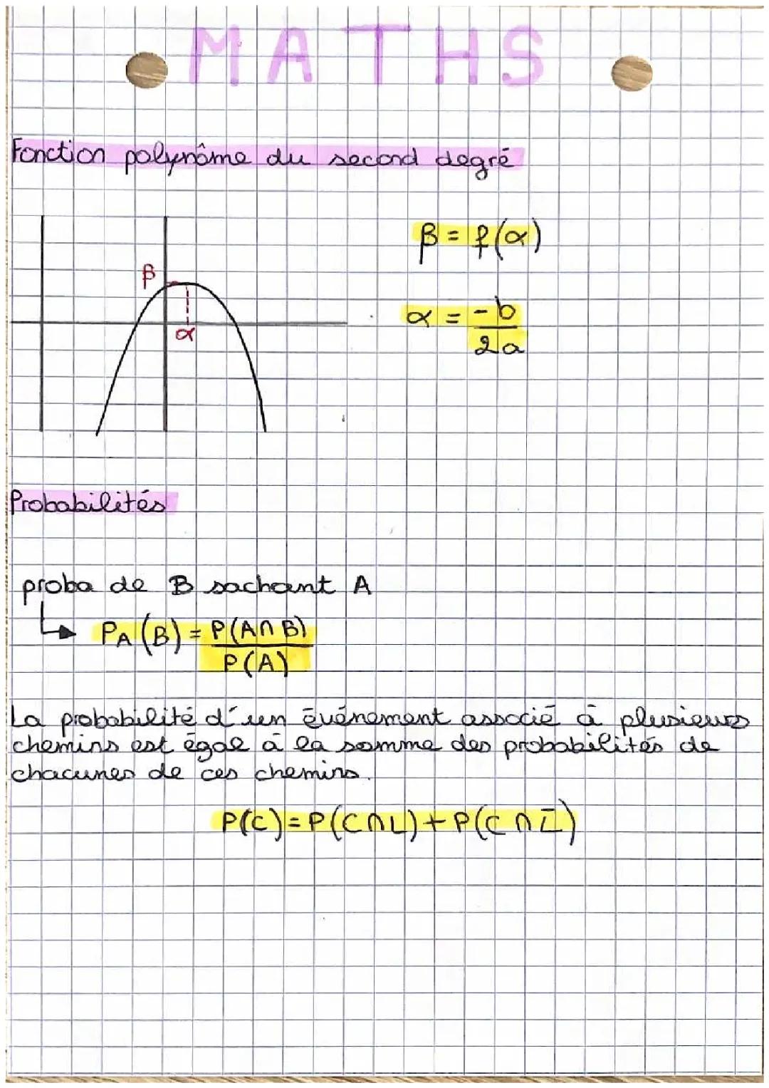 Formules Maths
