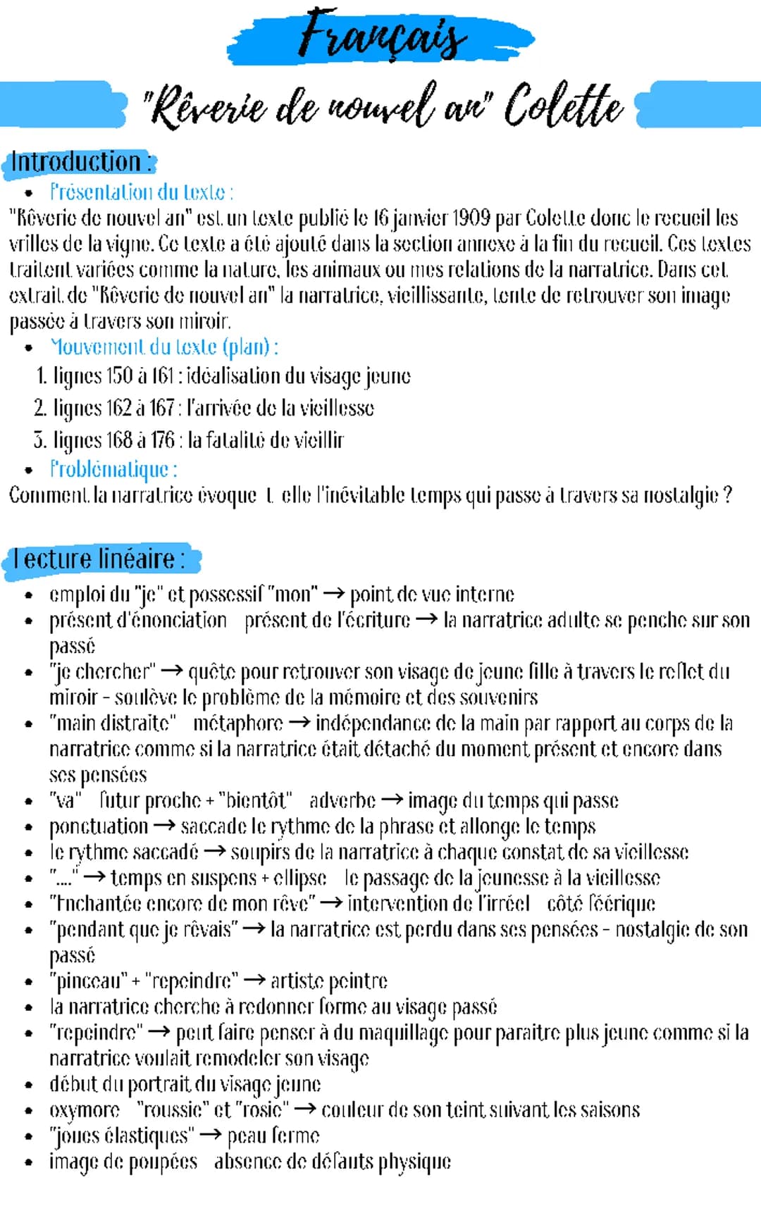 "Rêverie de nouvel an" de Colette 