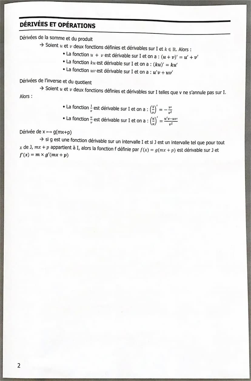 7-DÉRIVATION
NOMBRE DÉRIVÉ ET TANGENTE
Le taux de variation (ou taux d'accroissement) d'une fonction f entre a et a+h est le nombre:
f(a+h)-