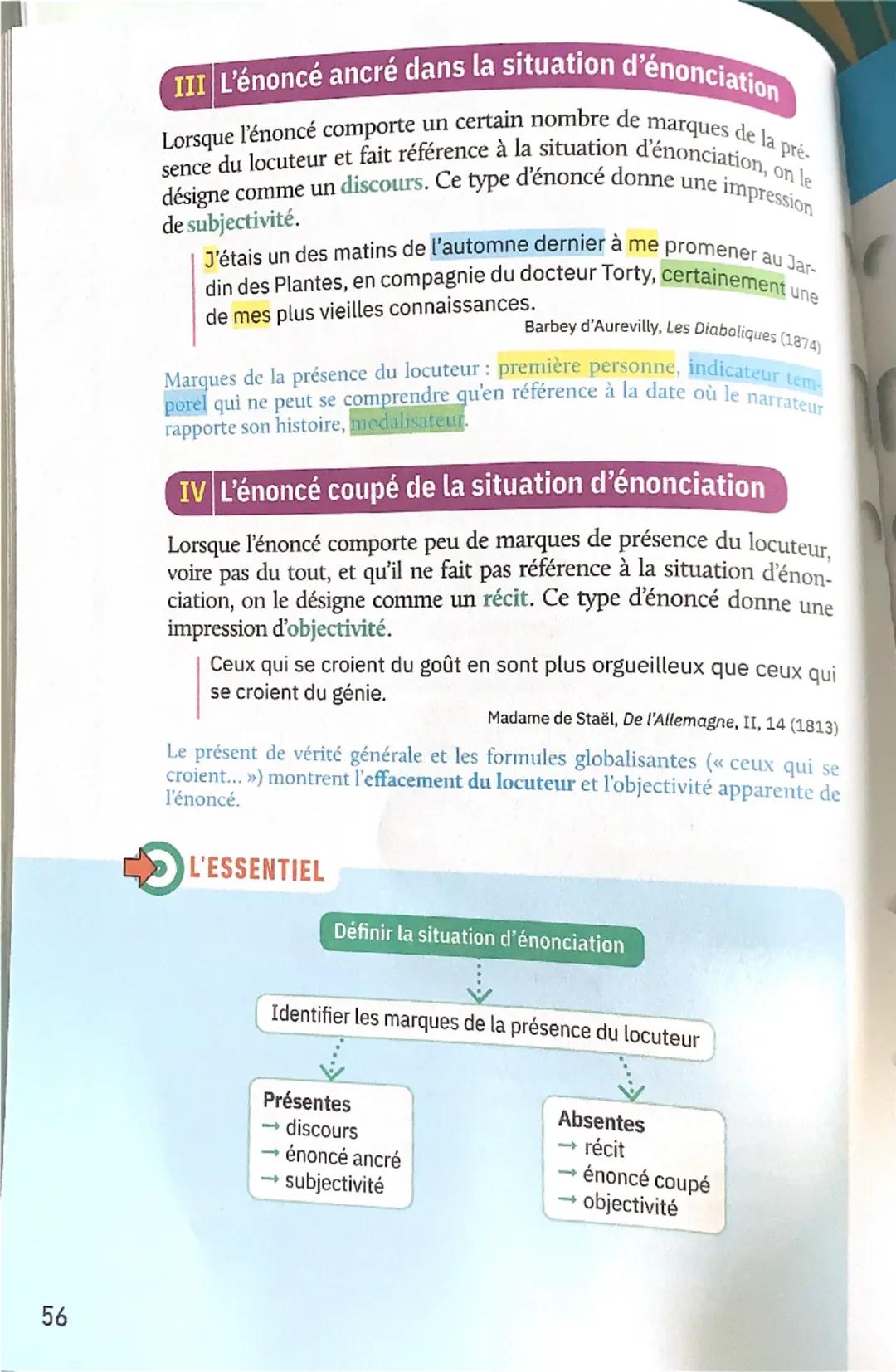 L'énonciation
24
OK
SVT
PHYSIQUE
CHIMIE
MATHS
FRANÇAIS
L'énonciation est un acte de langage par lequel un locuteur
(celui qui parle) adresse