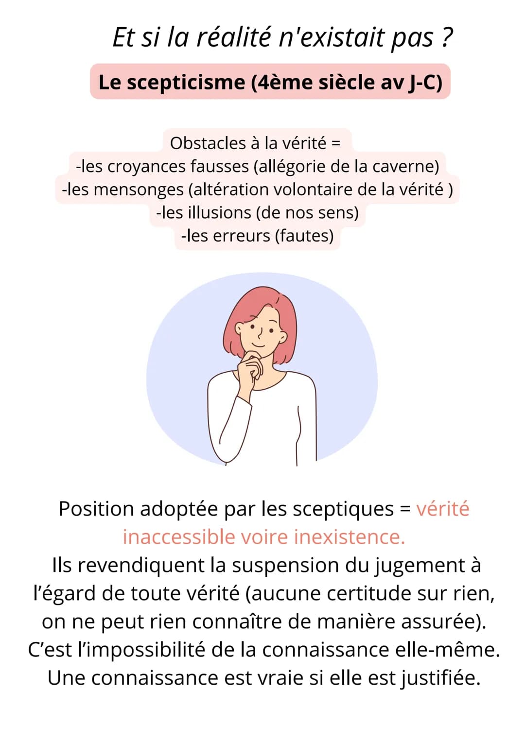 La vérité
Du latin veritas, « vérité », dérivé de verus, <<
vrai » est la correspondance entre une
proposition et la réalité à laquelle cett