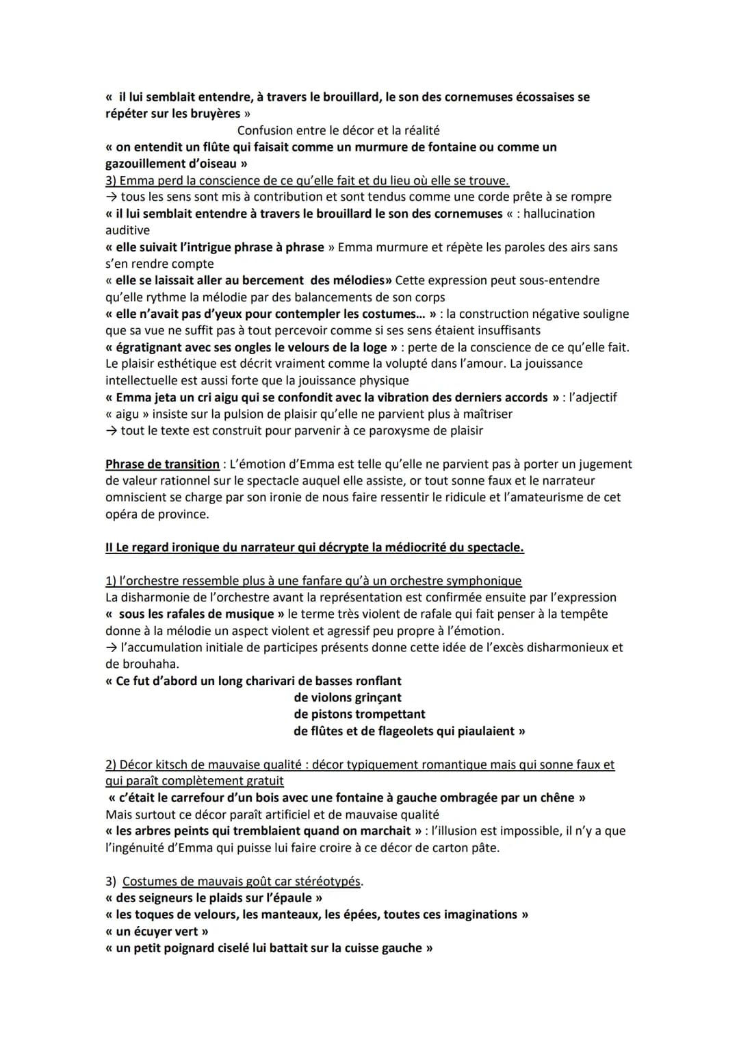 CORRECTION DU COMMENTAIRE COMPOSÉ : Madame Bovary de
Gustave Flaubert (texte dans la dernière page)
Les romanciers réalistes veillent à retr