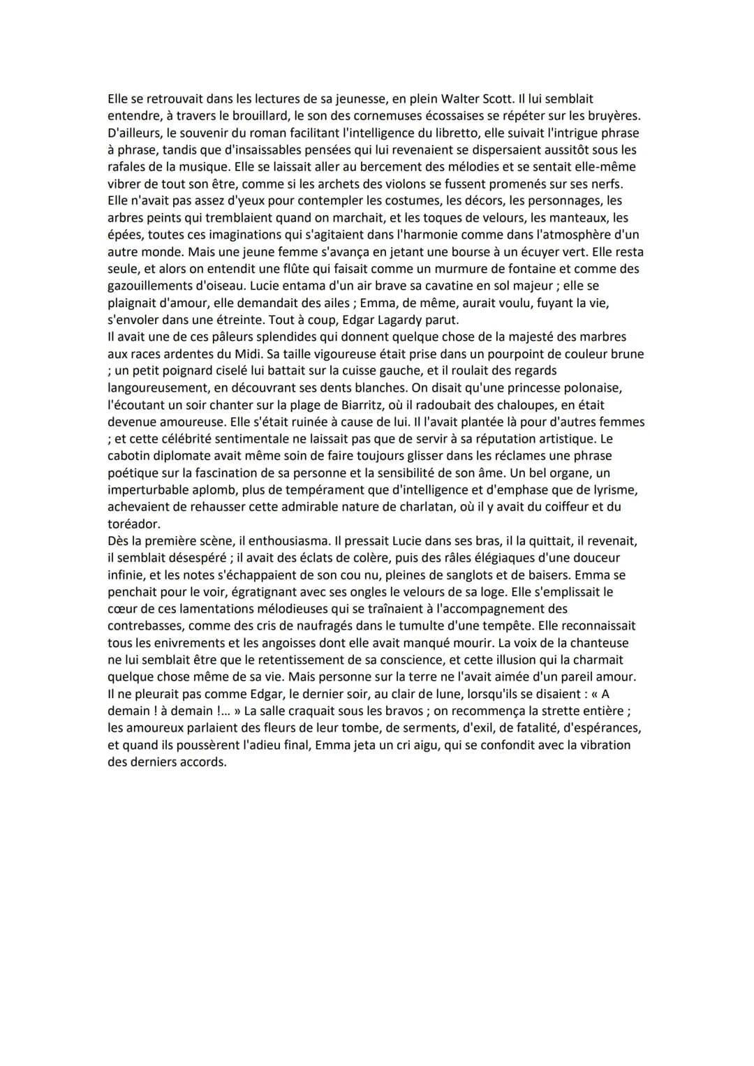 CORRECTION DU COMMENTAIRE COMPOSÉ : Madame Bovary de
Gustave Flaubert (texte dans la dernière page)
Les romanciers réalistes veillent à retr