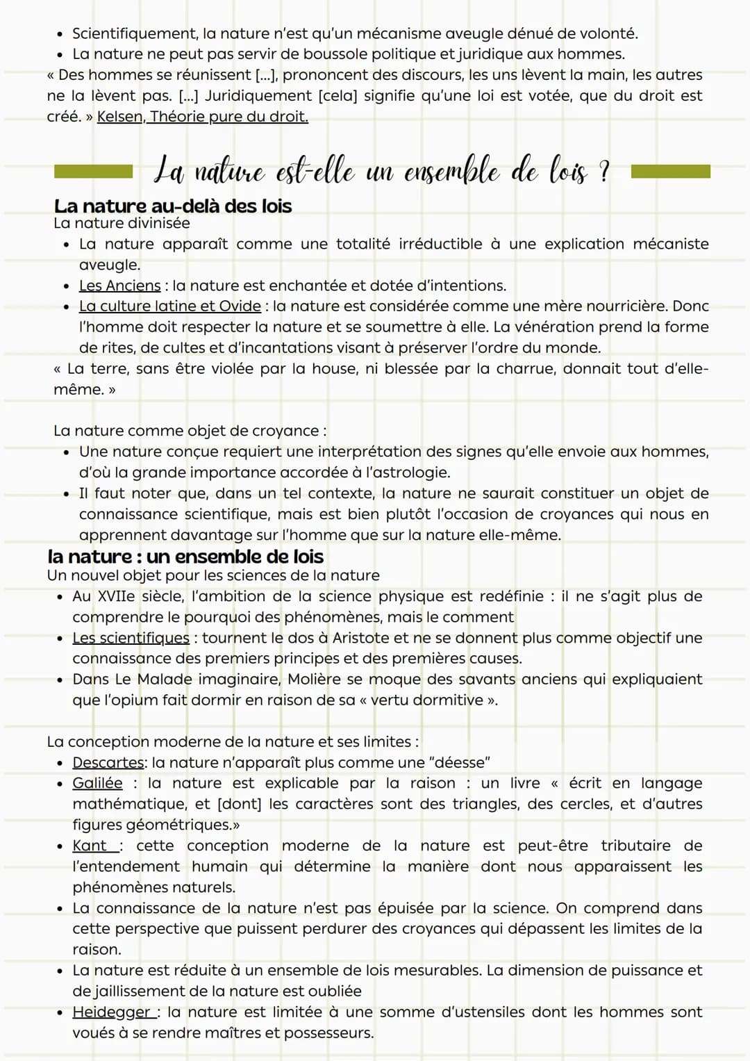 Philosophie
La nature
définitions
:
L'ensemble des propriétés fondamentales d'un être ou d'une
chose.
• L'ensemble du monde physique et des 