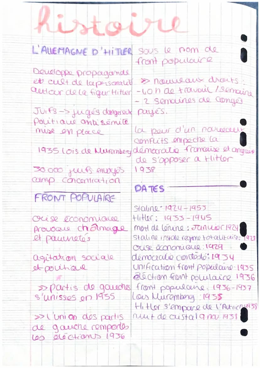 histoire
URSS DE STALINE-
Ala mort de lenine
Janvier 1924
Staline prend le
pouvoirs par la force
> il supprime ses
adversaires politiques
>>