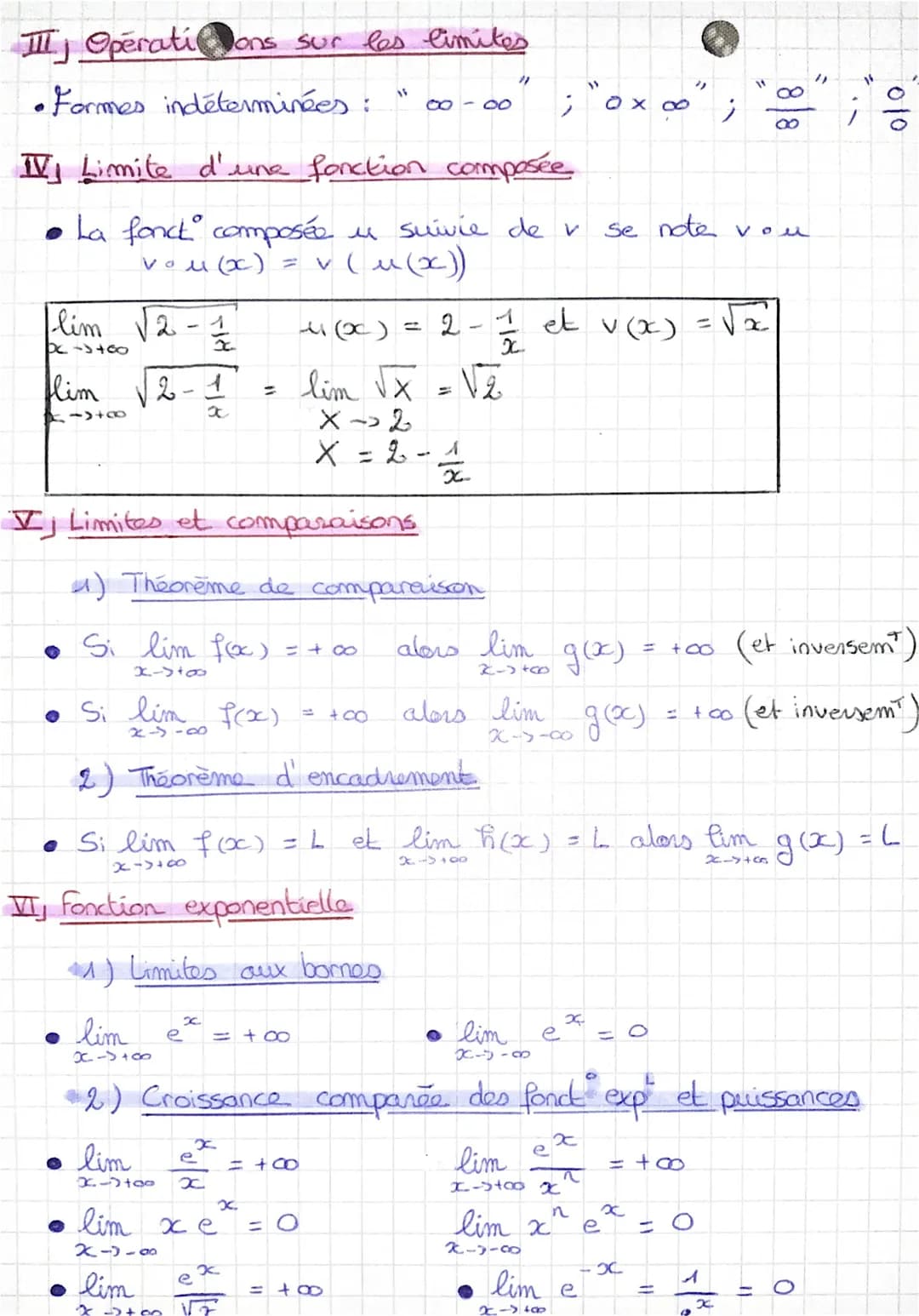 LIMITES DES FONCTIONS
Is Limite d'une fonction à l'infini
1) Limite finie à l'infini
●
●
lim f(x) = l
x->+∞o
lim f(x) =
X4100
• lim x²
X+Ø
●