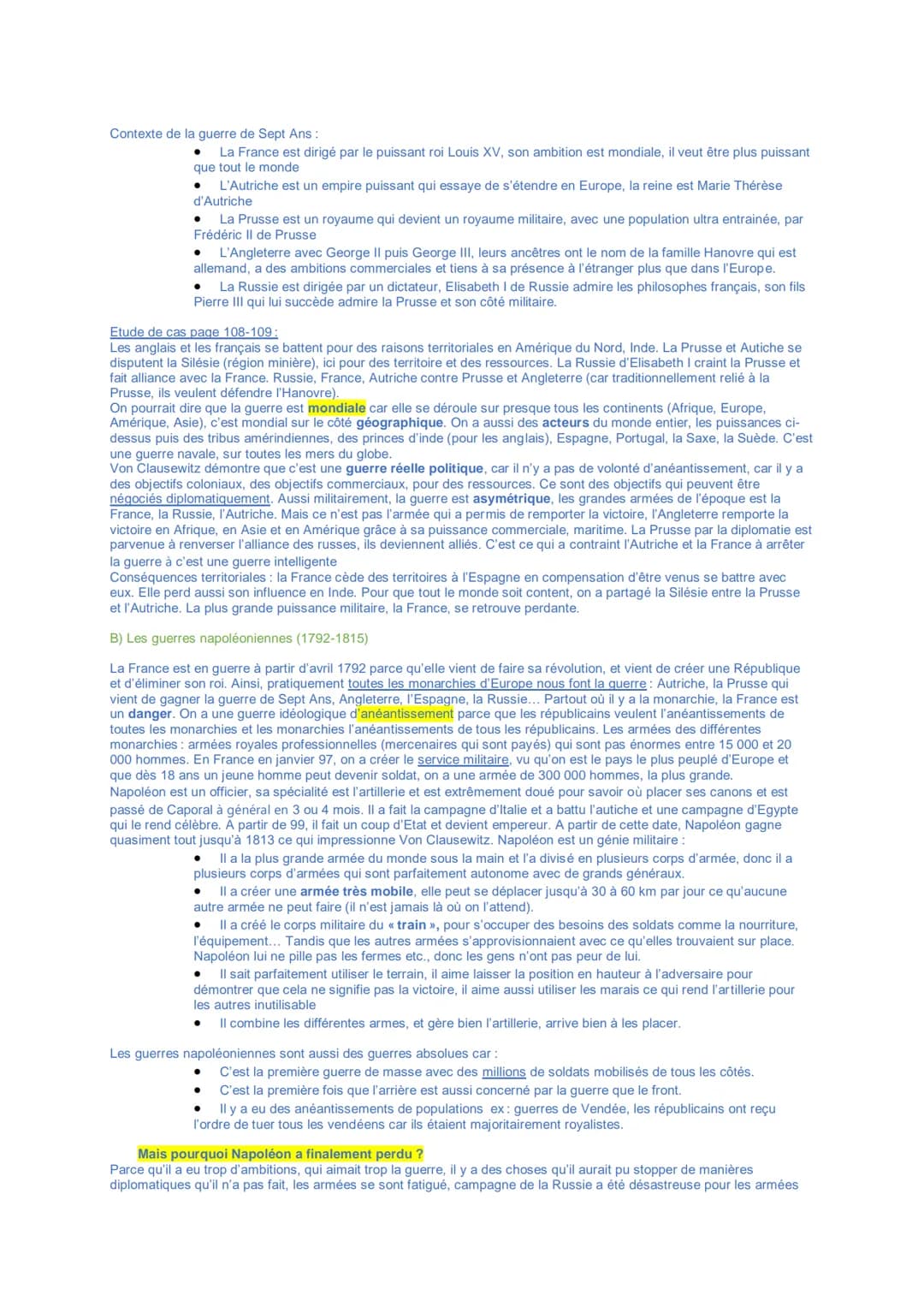 Thème 2 - Faire la guerre, faire la paix : formes de conflits et modes de résolution
Chapitre 2 : La dimension politique de la guerre : des 