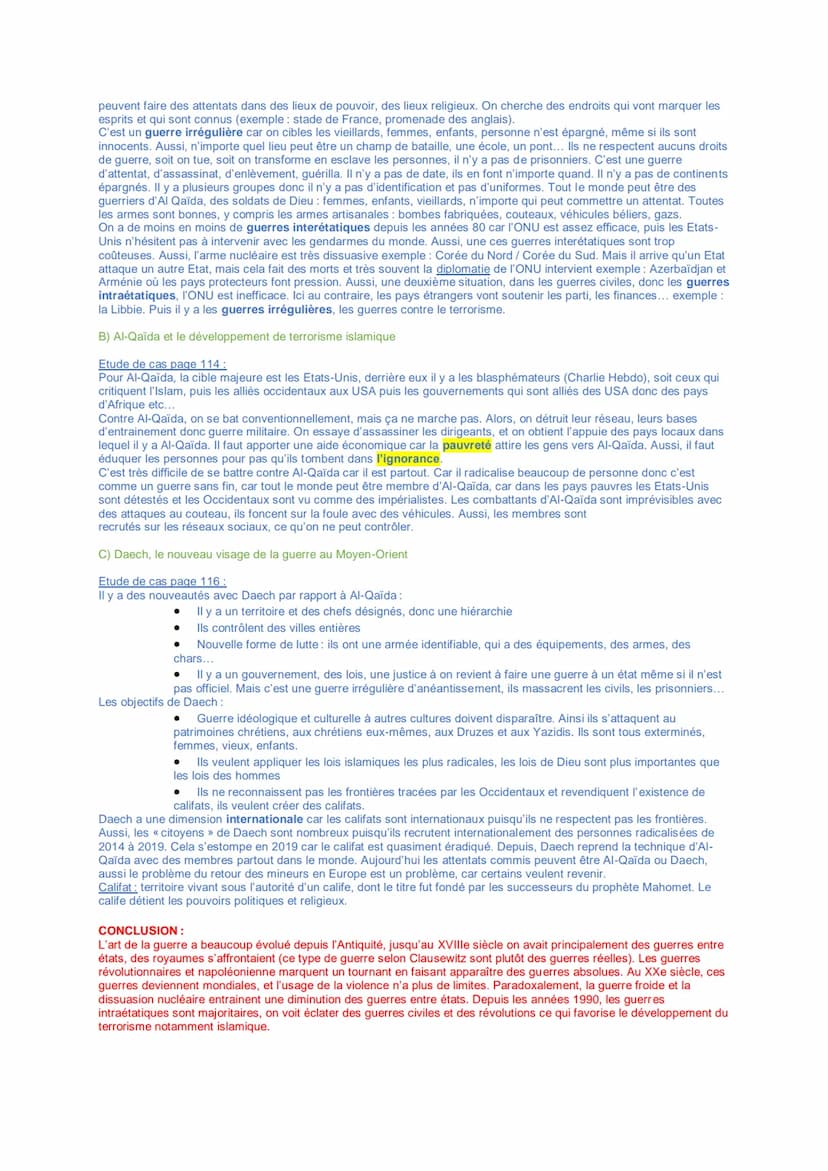 Thème 2 - Faire la guerre, faire la paix : formes de conflits et modes de résolution
Chapitre 2 : La dimension politique de la guerre : des 