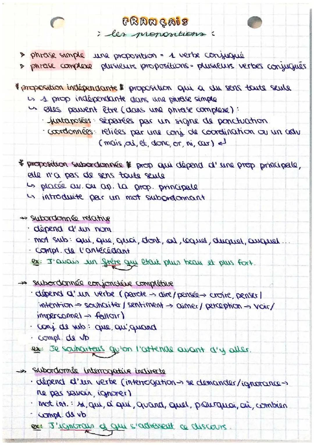 Apprends les propositions : Principales et subordonnées, exemples et exercices amusants!