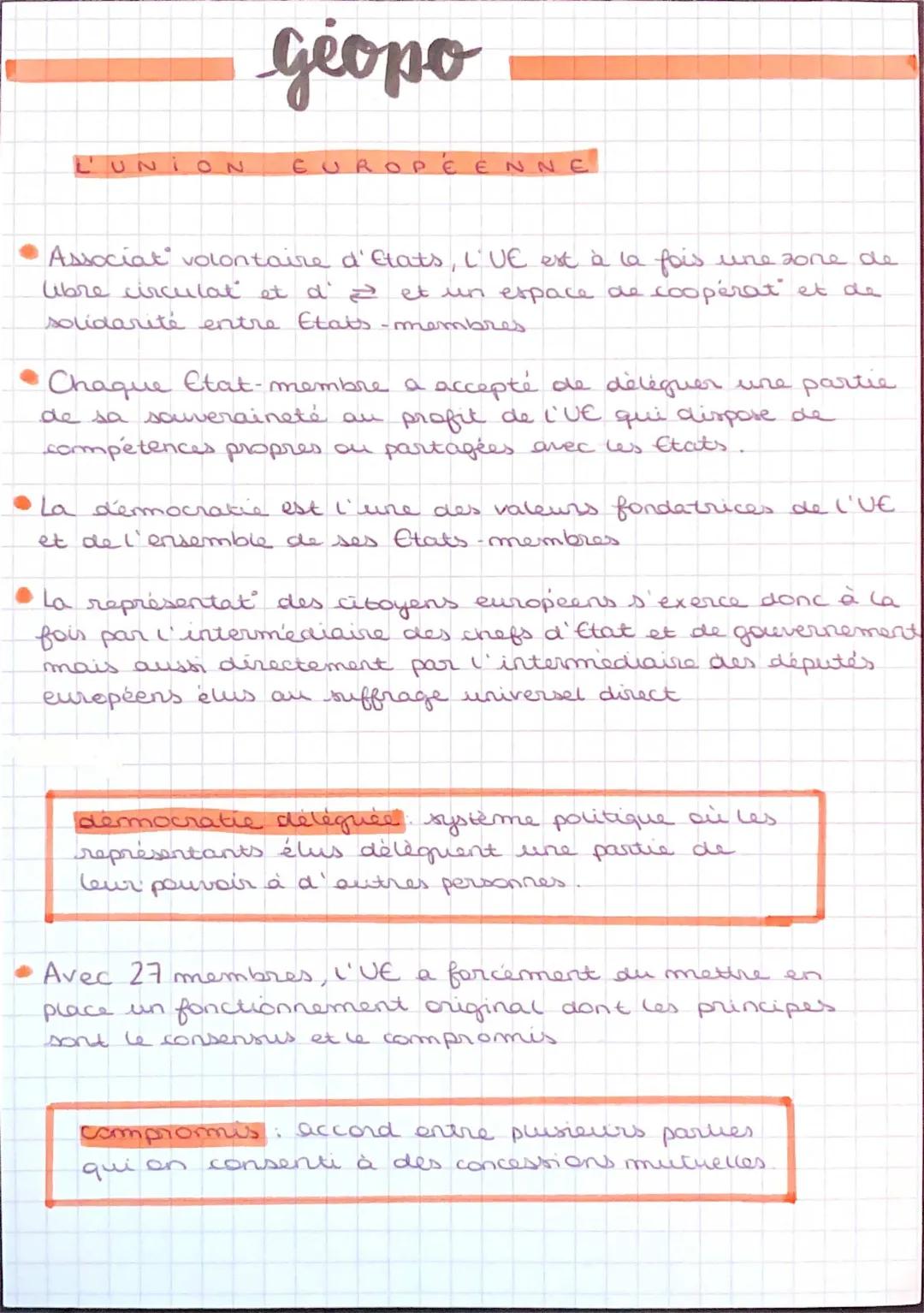 L'Union Européenne et la Démocratie - HGGSP 1ère