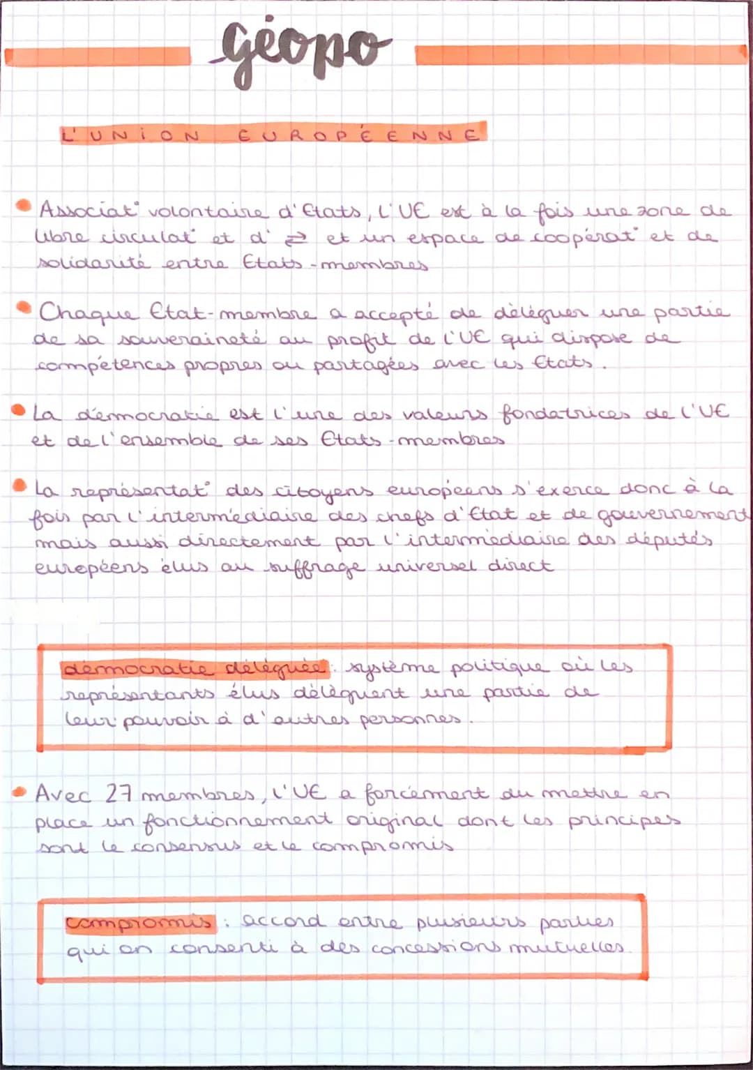 L'UNION
Géopo
EURO
EENNE
Associat volontaire d'Etats, L'UE est à la fois une zone de
libre circulat et d' 2 et un espace de coopérat et de
s