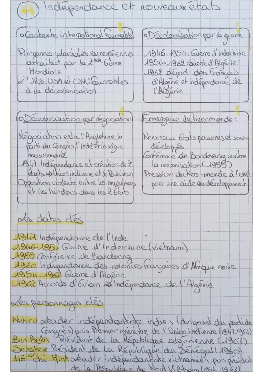 Indépendance et nouveaux états 