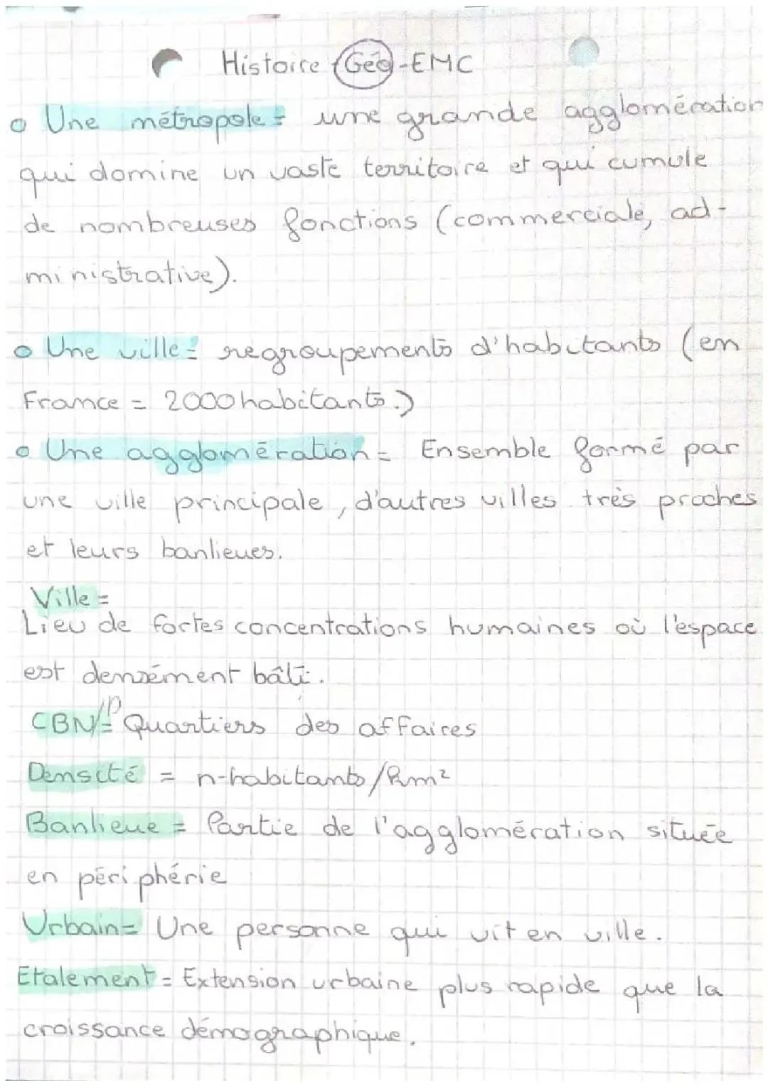 Géo 4 ème
