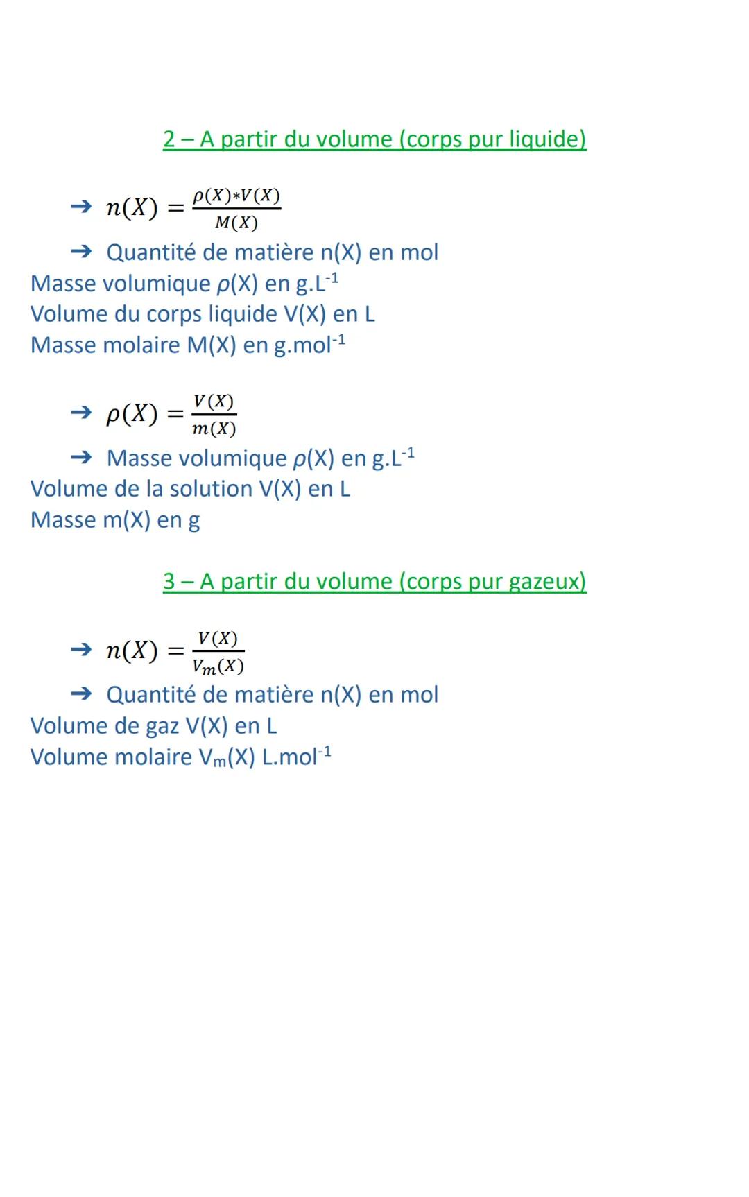 Chapitre 1: Composition d'un système initial
Ref: Activités 1 et 2
A SAVOIR :
→p(air) = 1,3 g.L-¹
→p(H₂O) = 1,0 kg.L-¹
PC C1
→ Moles: Paquet