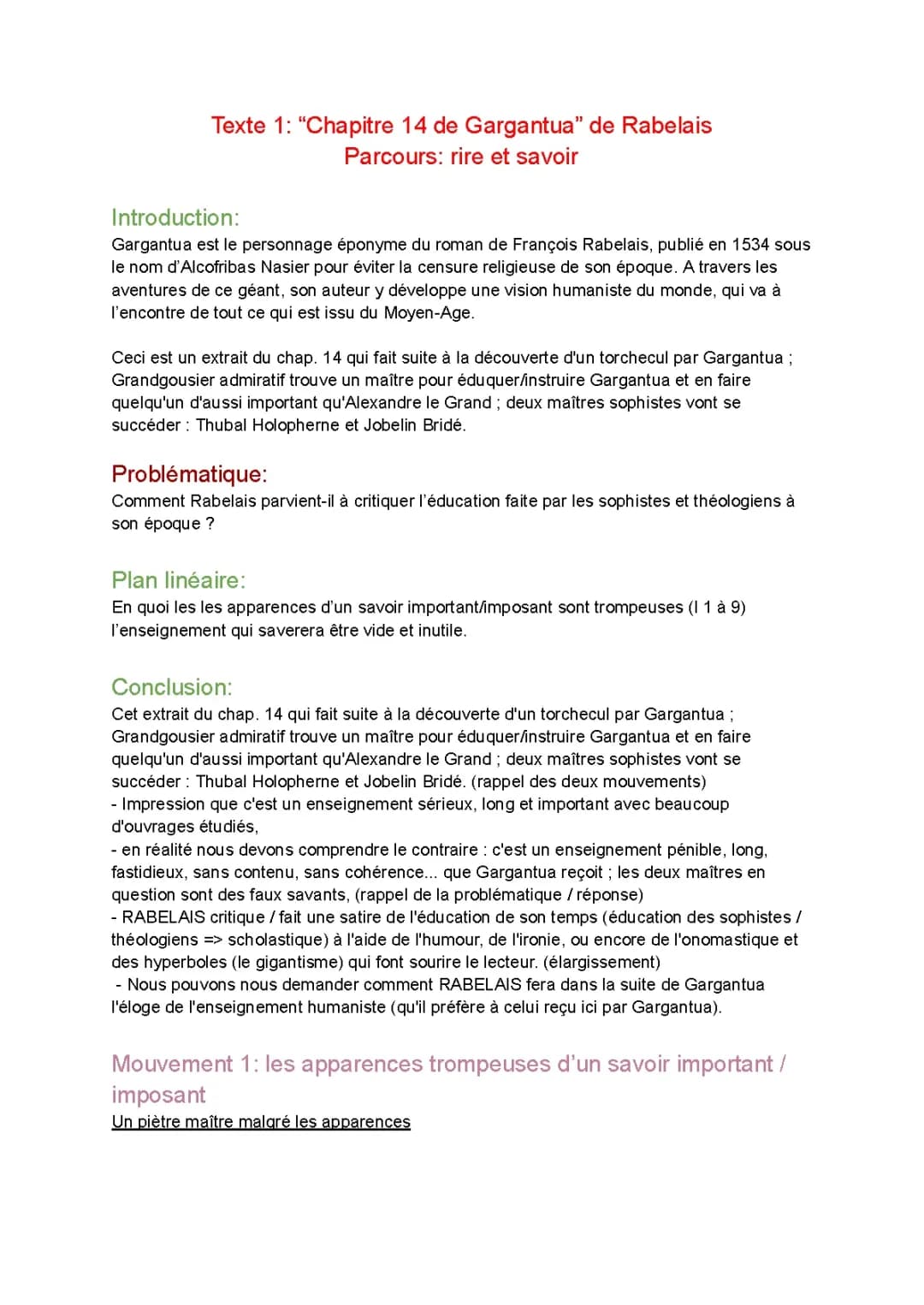Découvre l'éducation de Gargantua et le rire de Rabelais