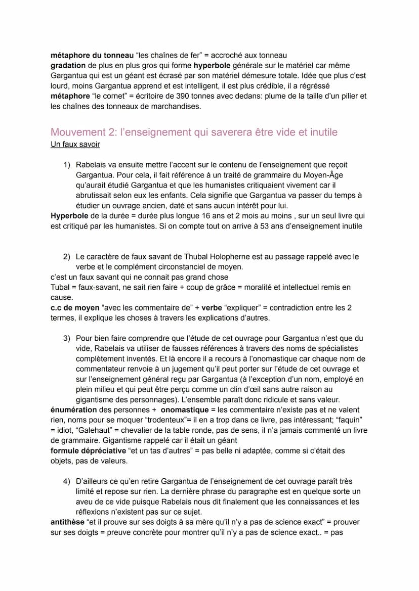 Texte 1: "Chapitre 14 de Gargantua" de Rabelais
Parcours: rire et savoir
Introduction:
Gargantua est le personnage éponyme du roman de Franç