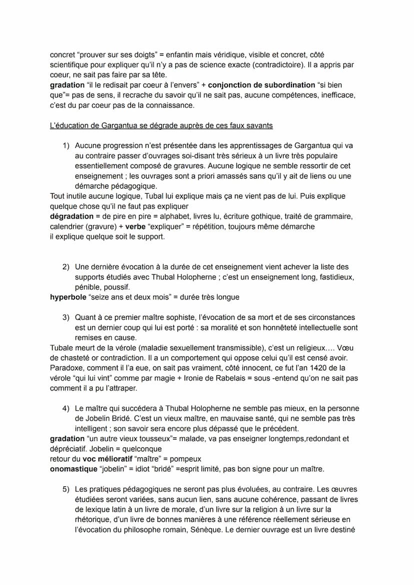 Texte 1: "Chapitre 14 de Gargantua" de Rabelais
Parcours: rire et savoir
Introduction:
Gargantua est le personnage éponyme du roman de Franç