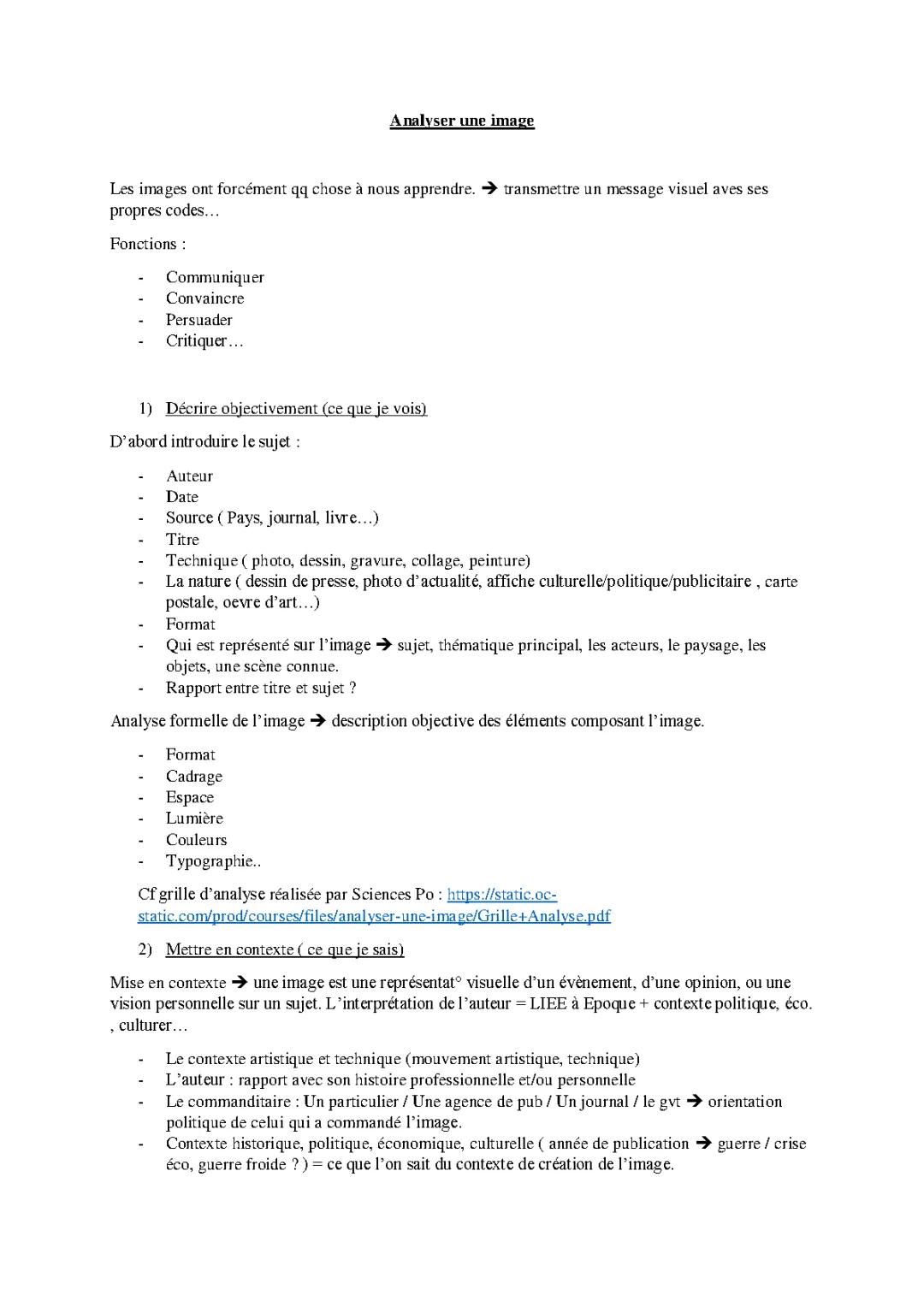 Comment analyser une image