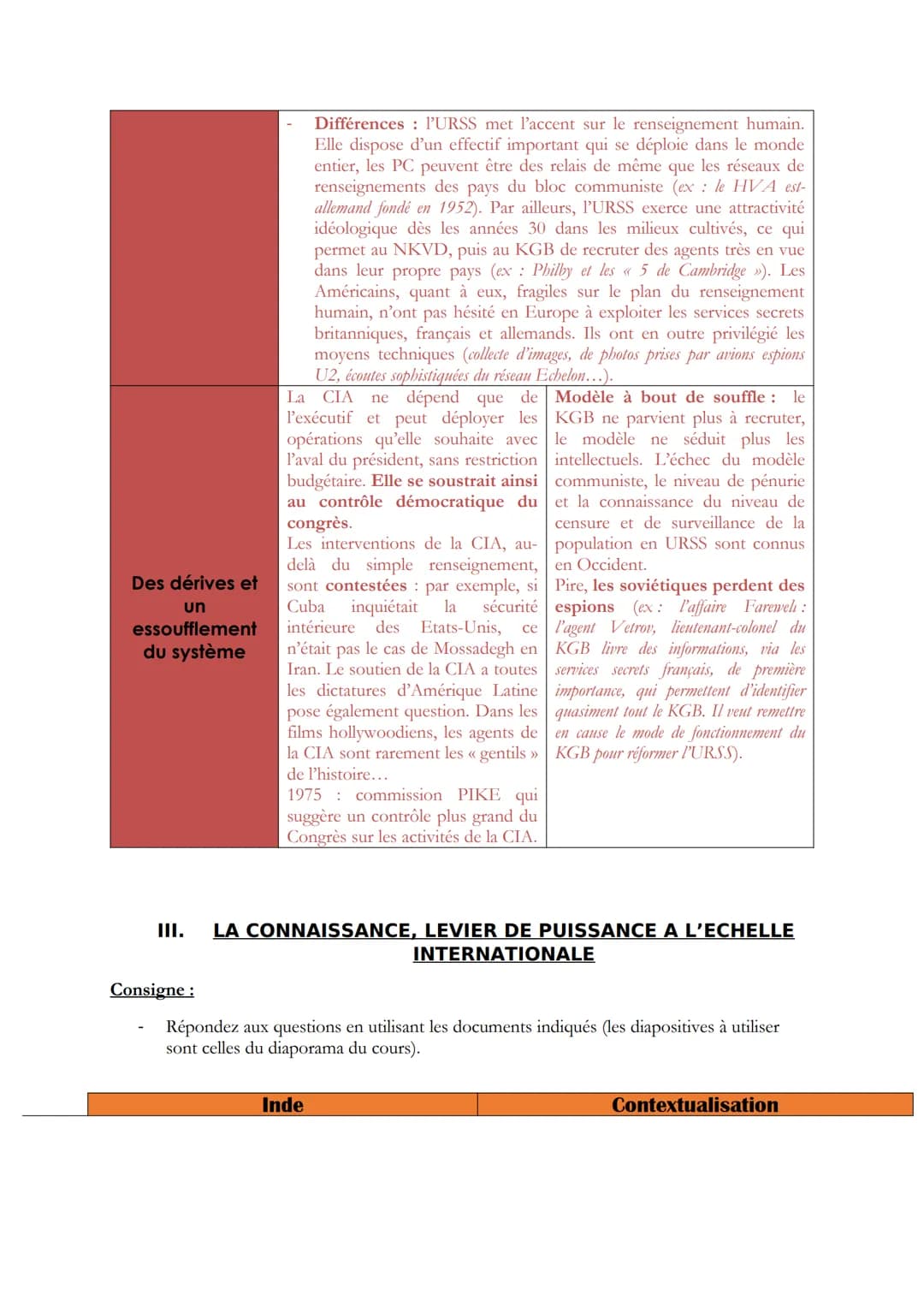 AXE 2 : LA CONNAISSANCE, ENJEU POLITIQUE ET GEOPOLITIQUE
Introduction :
La maîtrise des connaissances, et donc de leur circulation,
conditio