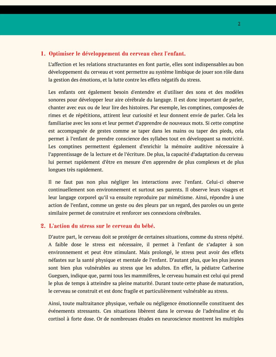 Grand oral svt
DÉVELOPPEMENT DU CERVEAU.
INTRODUCTION
Il est fascinant de voir à quelle rapidité l'enfant acquière de nouvelles aptitudes, c