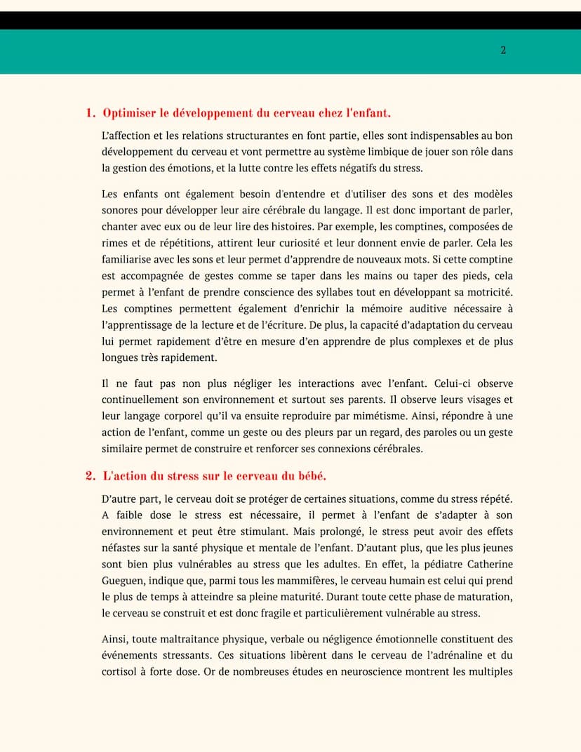 Grand oral svt
DÉVELOPPEMENT DU CERVEAU.
INTRODUCTION
Il est fascinant de voir à quelle rapidité l'enfant acquière de nouvelles aptitudes, c