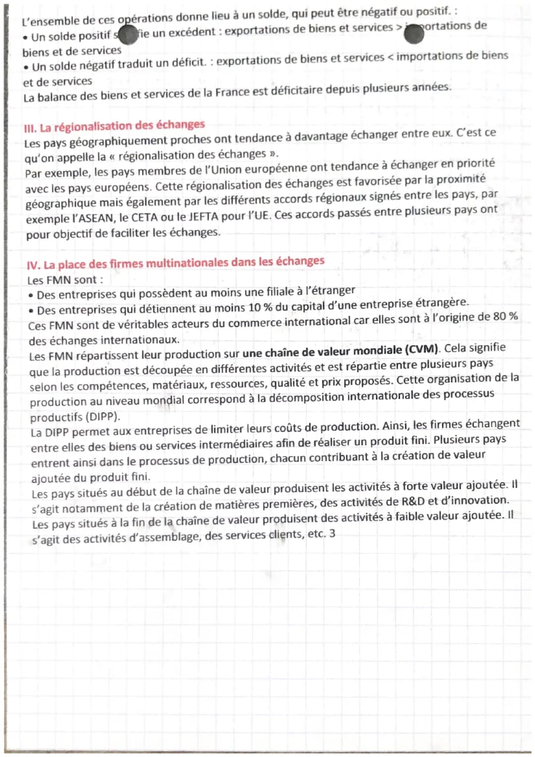 économie
chapitre 7
Chap 7: Les transformations du commerce mondial
I. Le développement des échanges dans le cadre de la mondialisation
A. L