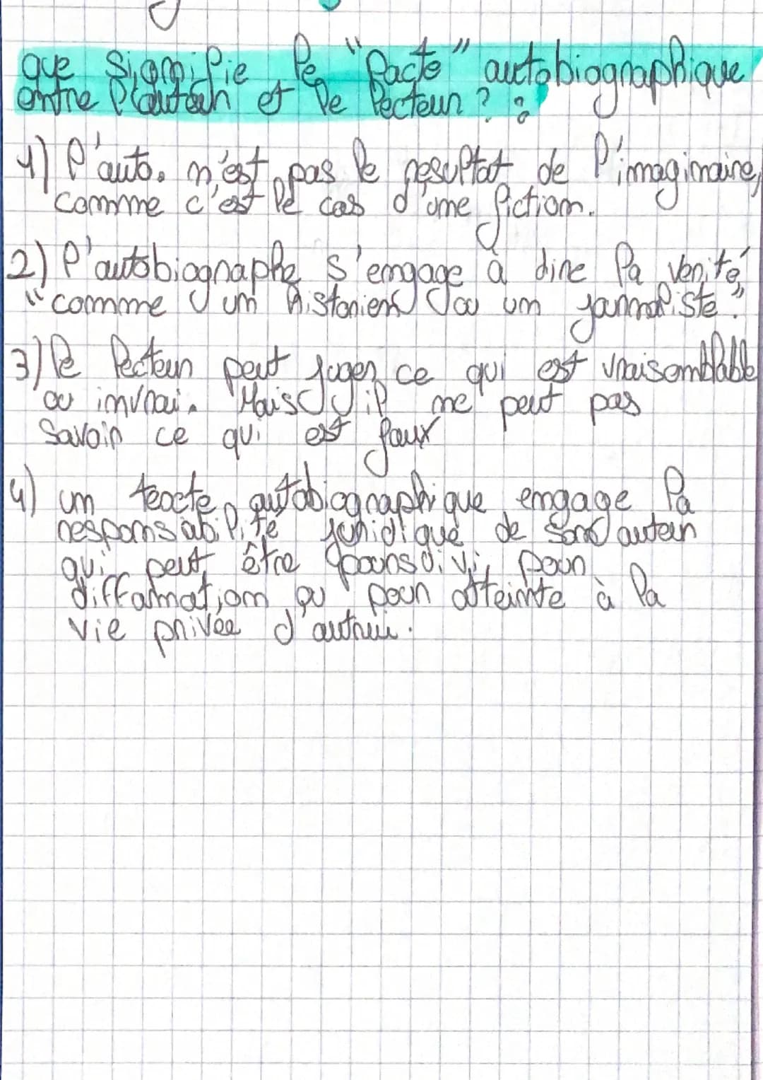 autobiographie
- le mot autobiographie vient du grec autas.
(<< Spi-même)) bios (« vie 77) graphe
(<< écnitune+)
Dans une autobiographice, o