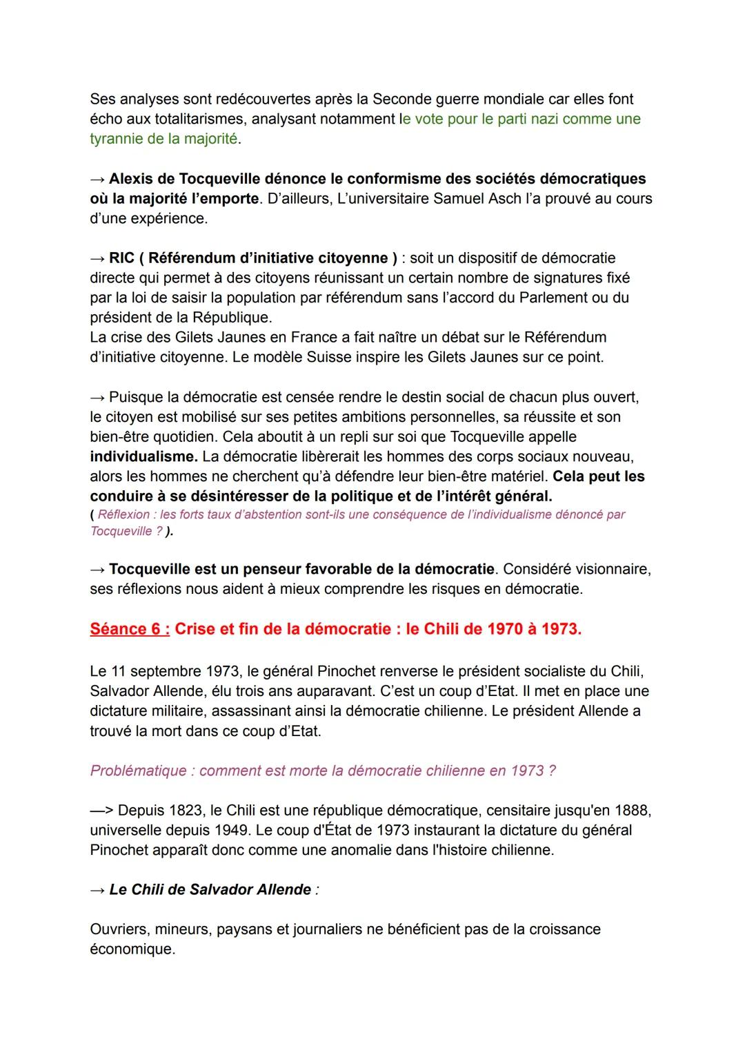 FICHE DE RÉVISION
SPÉ HISTOIRE GÉO-POLITIQUE :
Séquence 4: Comprendre un régime politique: La démocratie.
Partie 1: Introduction
Qu'est ce q