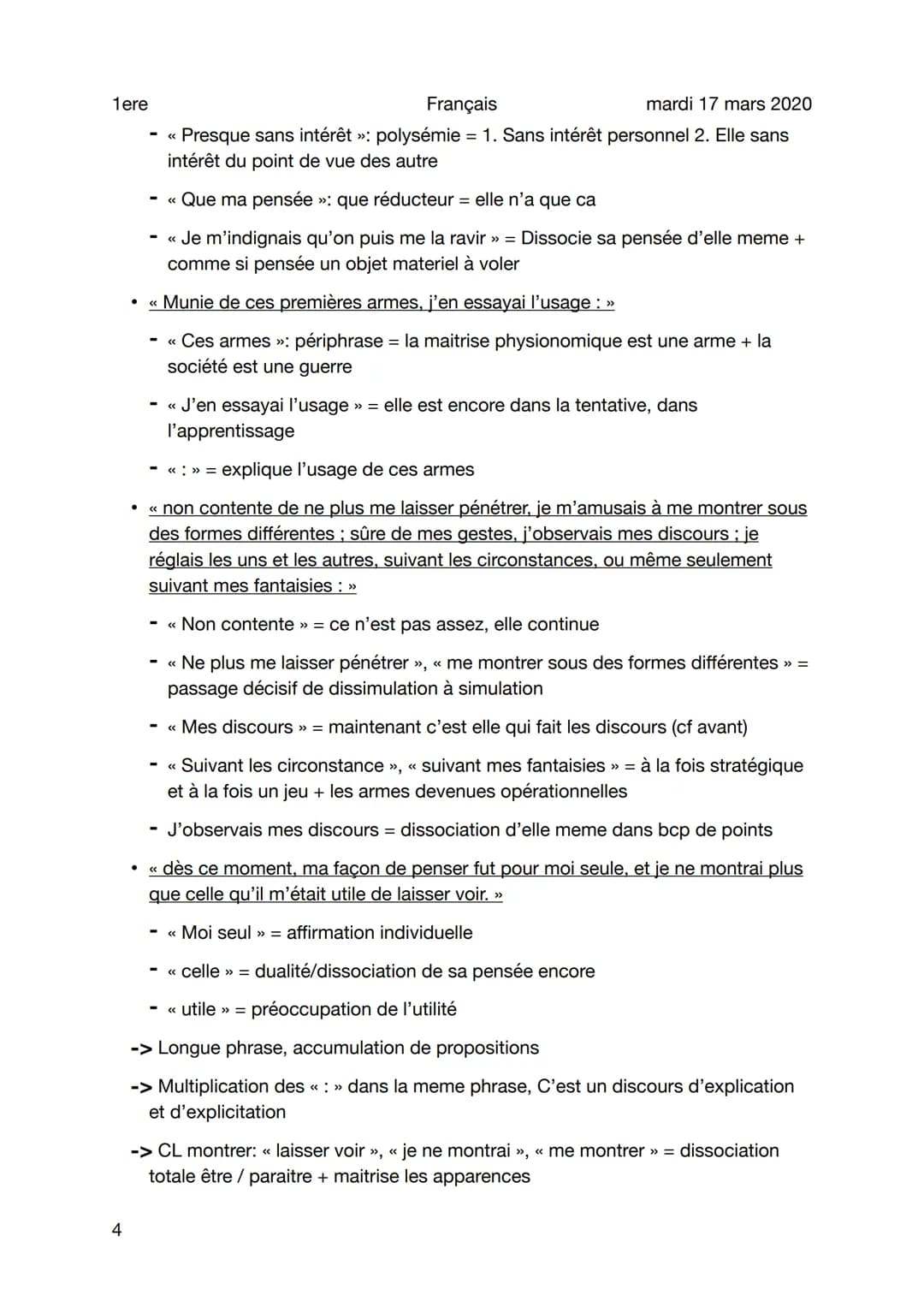1ere
Sujet
Lecture Analytique - Les liaisons dangereuses
1
Français
●
mardi 17 mars 2020
Mouvement 1:
<< Entrée dans le monde dans le temps 