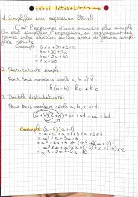 Know calcul littéral 3e maths brevet  thumbnail