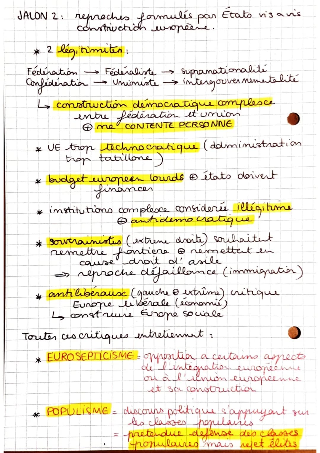 h 9
9
suite THEME 1
OBJET ETUDE CONCLUSIF, I'linion Européenne
it la démocracie
JALON 1: fonctionnement I'VE : démocratie
représentative / d