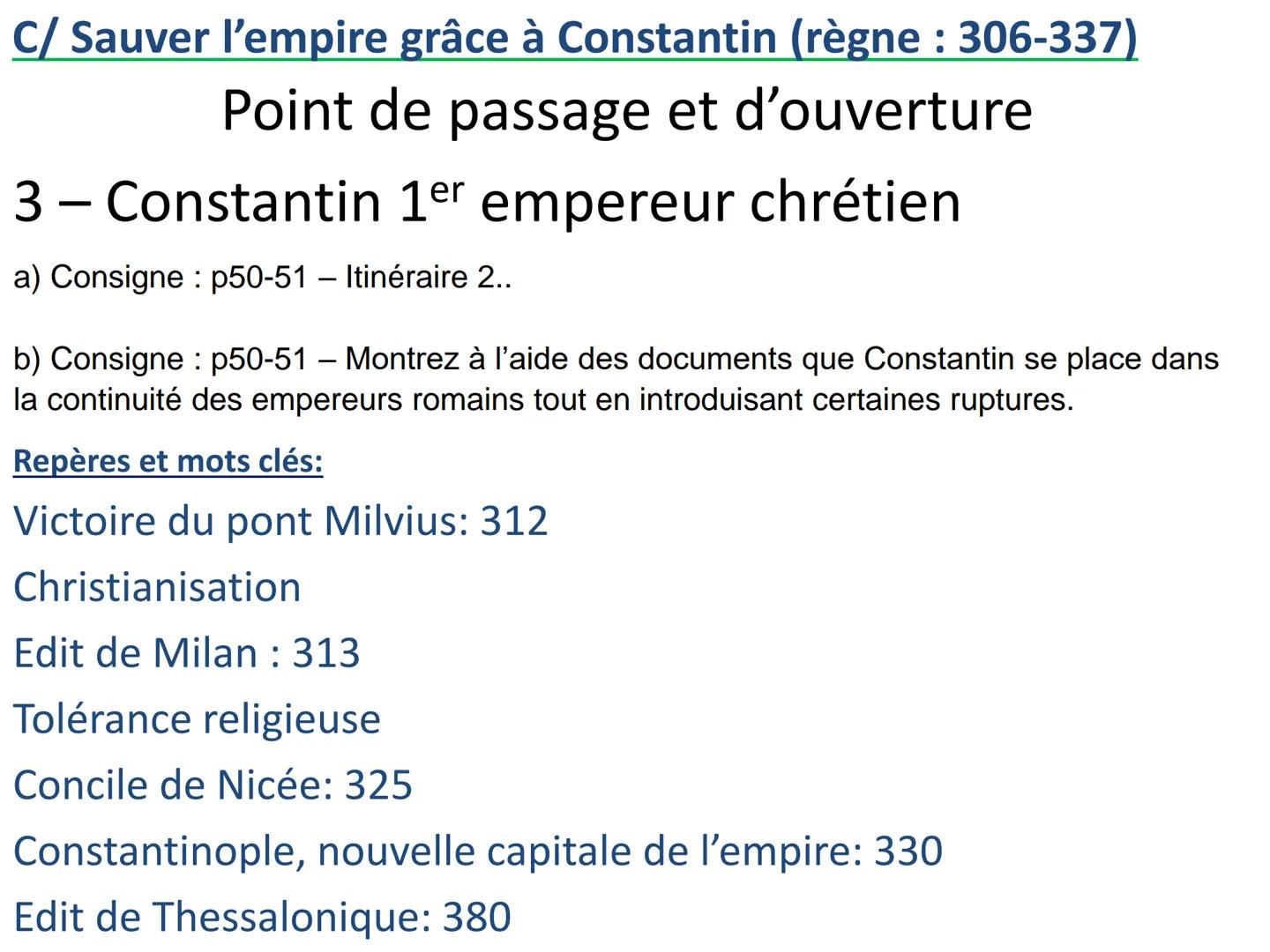 II- L'Empire romain d'Auguste à Constantin : un
immense territoire intégré
Comment la puissance romaine s'est-elle adaptée pour maintenir so