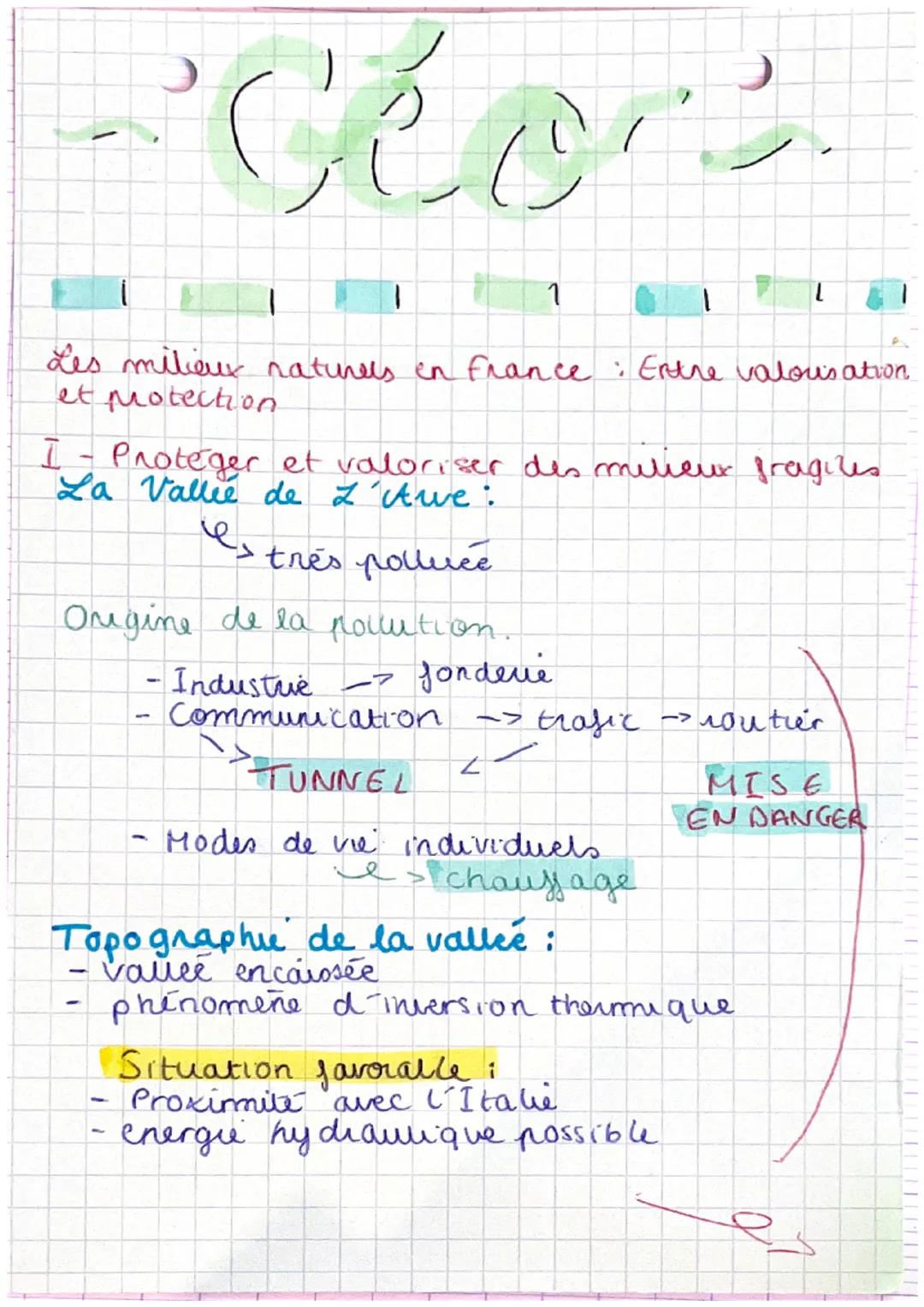 1

Les milieux naturels en France: Entre valorisation
et motection

I - Protéger et valoriser des milieux fragiles
La Vallee de L'Ave:

५
tr