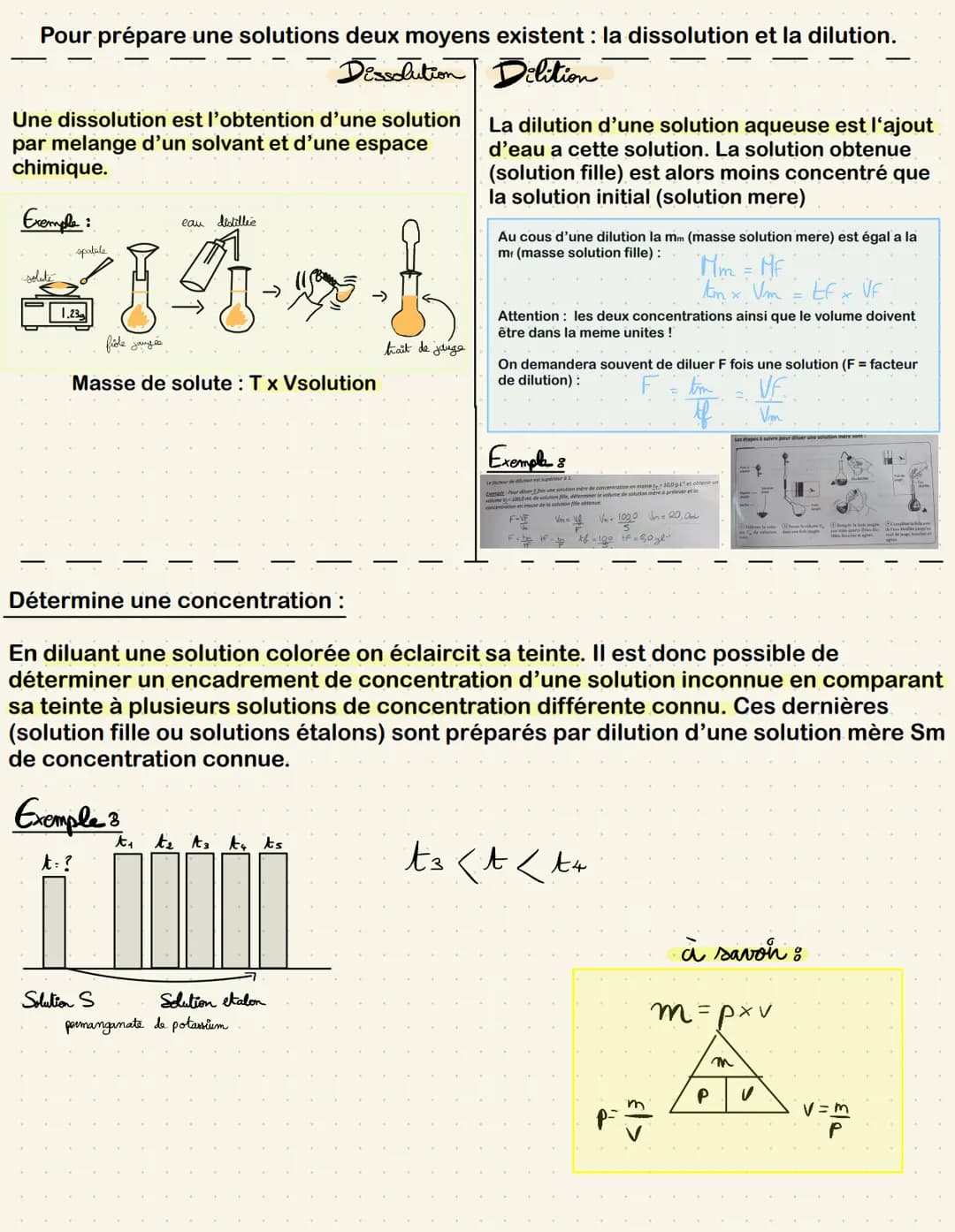 Définition :
Solutions c
Solution : une solution est obtenue lorsqu'on introduit une espèce chimique dans un
solvant, l'ensemble formant un 