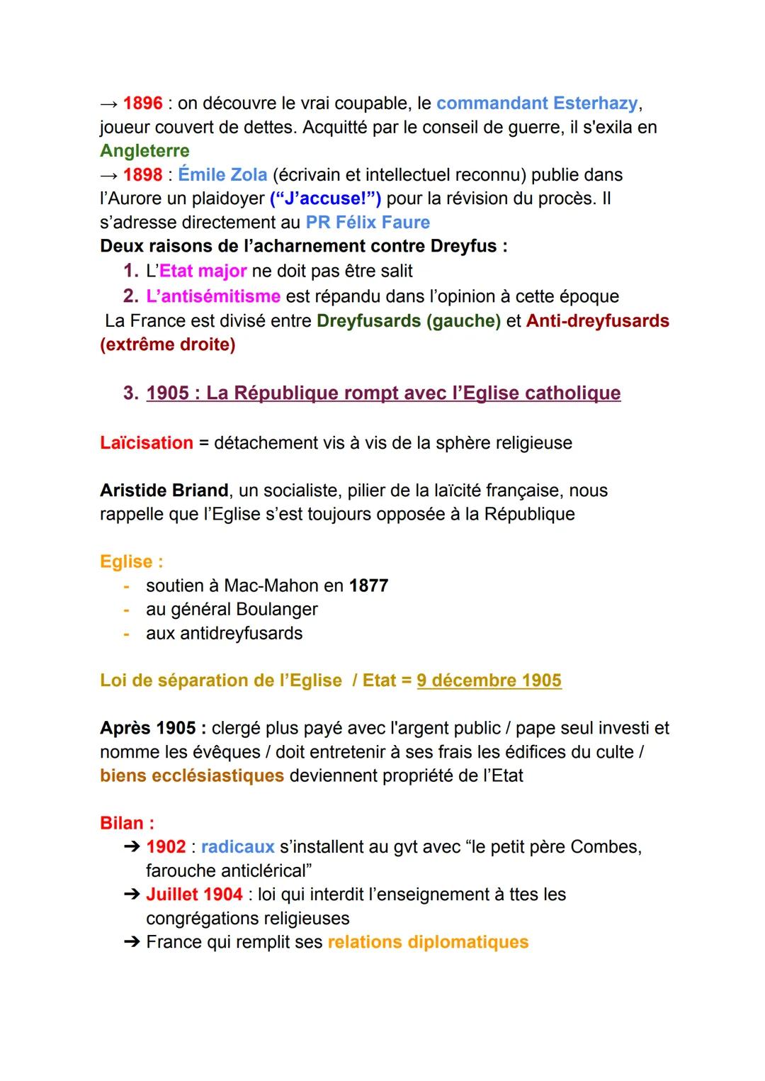 Fiche de révision Histoire

La 3ème République
1870-1914

I.1870-1871: le retour délicat de la République

★ Conséquences immédiates de la d