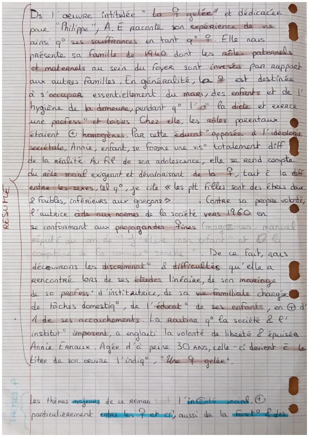LC N°1
GENRE
AUTRICE
y
จยย 9 ข
O
LITTE
опит
LA FEMME GELEE - Annie ERNAUX
paiR
l'égalité
PARCOURS ECRIRE & combattre
Symbole du féminisme, A
