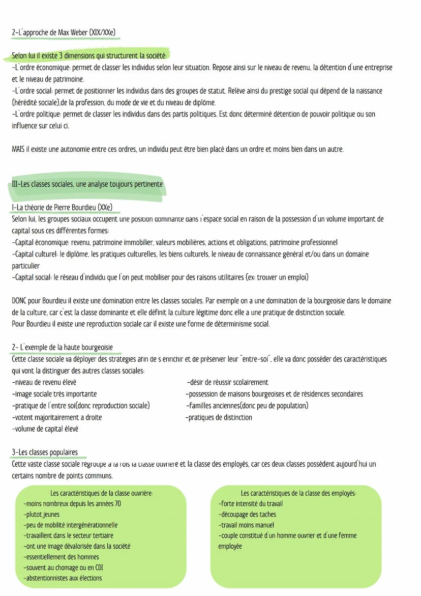Comment est structurée la société française actuelle?
I- La structuration de l'espace social
1-Les variables permettant de comprendre les pl